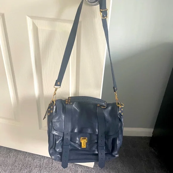 Proenza Schouler large navy blue ps1 handbag - Picture 1 of 16